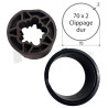 Bagues d'adaptation (roue et couronne) pour moteur Somfy diamètre 55/63 - pour tube rond 70