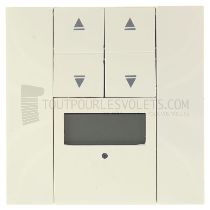 Télécommande murale volet roulant ou store Teleco Timer avec horloge - 4 canaux - Programmable