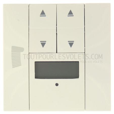 Télécommande murale volet roulant ou store Teleco Timer avec horloge - 4 canaux - Programmable