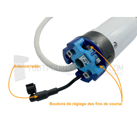 Moteur store banne Becker C12 R40/17C - Radio - 40 Nm