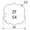 Tube rond canelé diam. 54 type ZF54 - 3500 mm