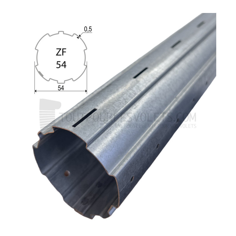 Tube rond canelé diam. 54 type ZF54 - 1500 mm