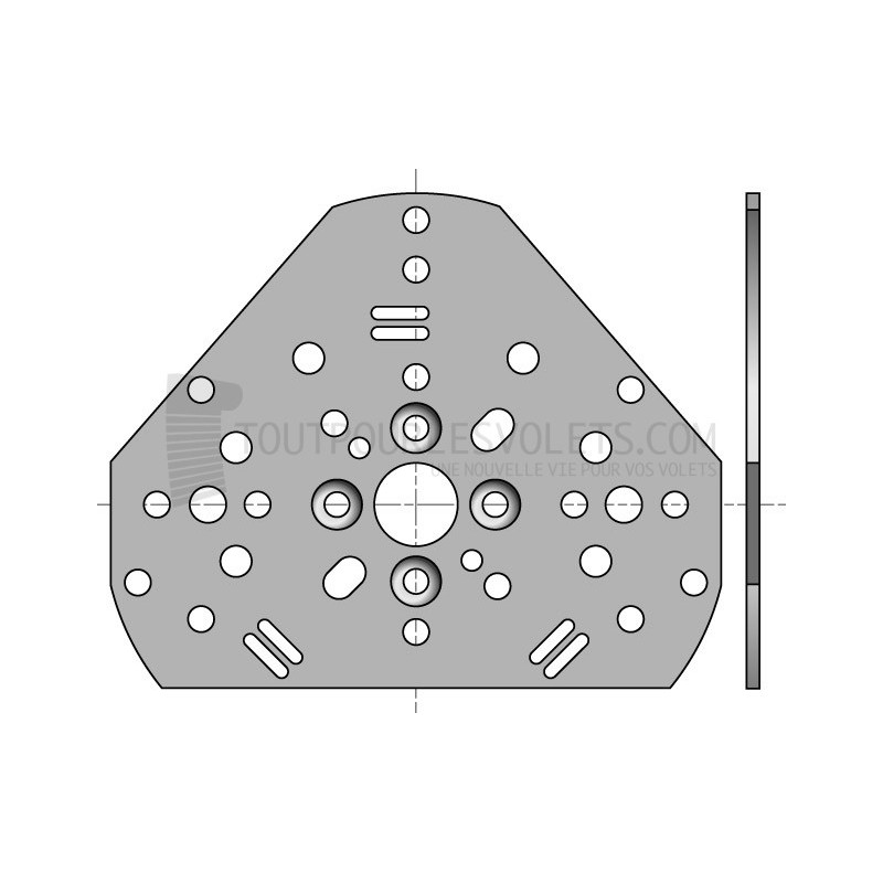 Support universel moteur Somfy - Bloc baie