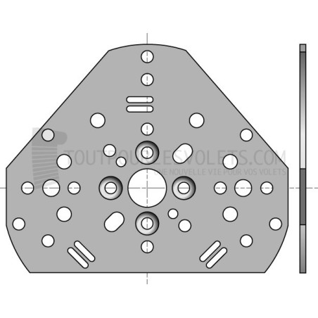 Support universel moteur Somfy - Bloc baie