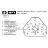 Support universel moteur Somfy - Bloc baie