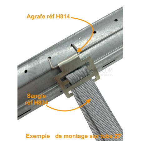 Sangle avec fente (Attache Tablier) - 20 x 450 mm - Fixation Universelle - Épaisseur Lame 8 mm