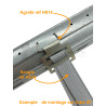 Sangle avec fente (Attache Tablier) - 20 x 450 mm - Fixation Universelle - Épaisseur Lame 8 mm