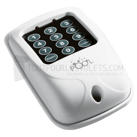 Clavier à code radio volet de piscine Teleco TXK Pool - 4 canaux - Blanc