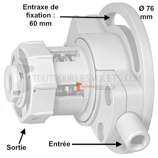 Monte Charge TREUIL A PIGNONS CONIQUES 4/1 12 NM ENTREE C6 Traversant Sortie Octo60 225372