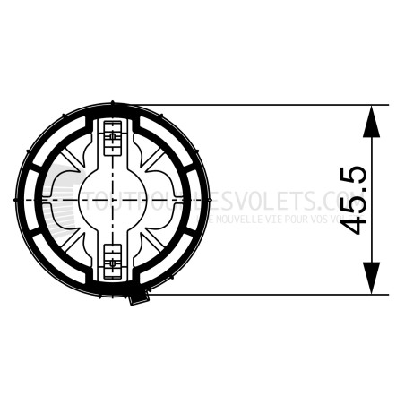 Adaptation moteur TPV.com diam. 50 et tube Soprofen MVX-R50 diam. 55