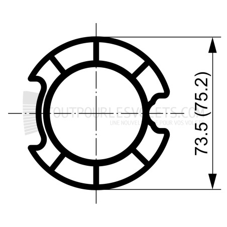 Adaptations moteur TPV.com diam. 50 et tube rond à goutte diam. 78
