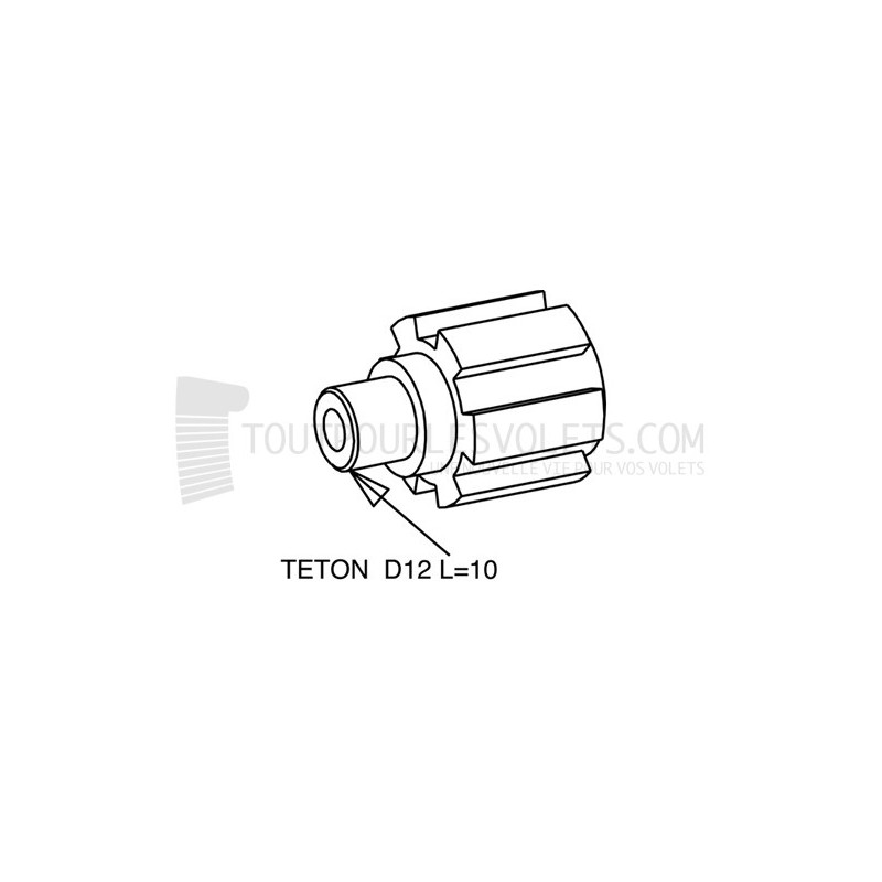 Moyeu pour embout universel - Téton 12
