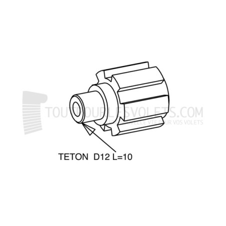 Moyeu pour embout universel - Téton 12