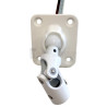 Sortie 45° PVC Blanc 45x52 - Entrée diam. 12 - Tige 6p7