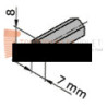 Sortie 45° PVC Blanc 45x52 - Entrée diam. 12 - Tige 6p7
