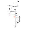 Sortie 45° PVC Blanc 45x52 - Entrée diam. 12 - Tige C6