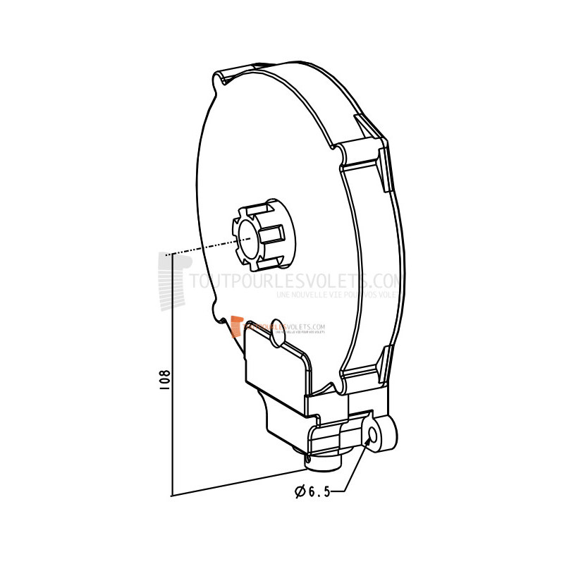 Treuil Conipact, Entrée 6p7, Sortie crabot diam. 16, FDC