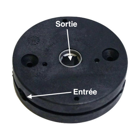 Treuil minivis, Entrée 6p7, Sortie carré 10 mm, FDC