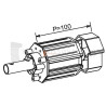 Embout pour octo 60, Tube diam. 16 et crabot ZF diam. 28, L100