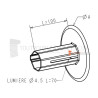 Flasque de guidage pour tube octo 40 diam. 130 mm