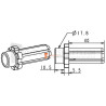 Moyeu colerette pour embout flasque Téton diam. 18 mm