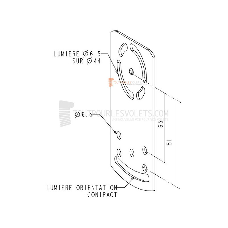 Plaque d'orientation pour treuils couple conique ZF