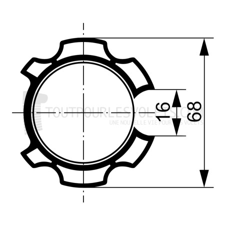 Adaptations moteur TPV.com diam. 50 et tube rond à goutte diam. 70