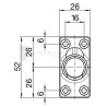 Sortie 45° PVC 52x26 - Entrée mâle 12 - Tige C6 L 160