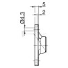 Sortie 45° PVC 52x26 - Entrée mâle 12 - Tige C6 L 160