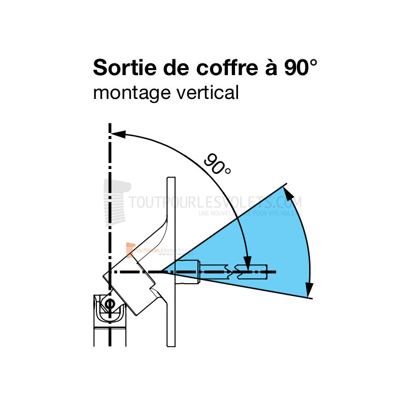 Sortie 90° Zamak Nickelé 85x42 - Entrée femelle 12 - Tige 6p7 L350