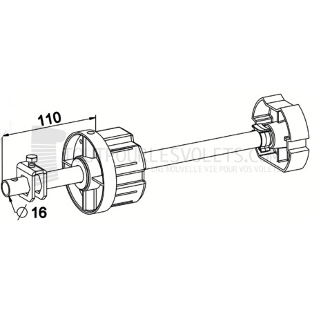 TANDEM REGLABLE ZF80 D16 VOLET LOURD