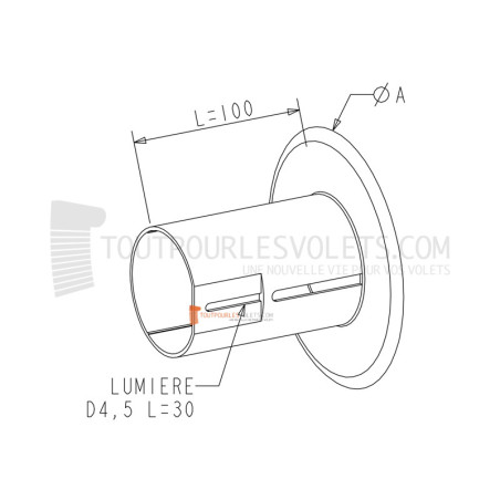 Flasque de guidage pour tube ZF64 et octo 60 diam. 155 mm