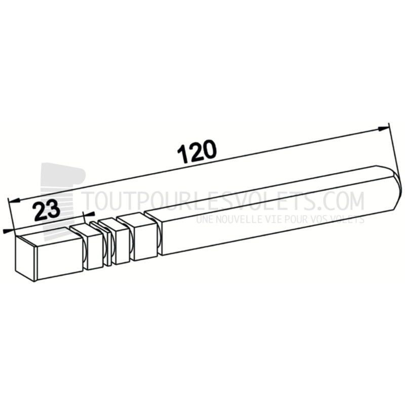 Axe carré 10 L 120