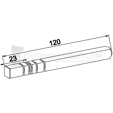 Axe carré 10 L 120