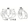 Coussinet en nylon, pour téton de 10 mm