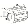Embout pour octo 60, Téton diam. 18 et Carré 10 - L 65