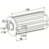 Embout pour ZF64, Téton diam. 18 et Carré 10