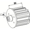 Embout pour ZF64, Téton diam. 18 et Carré 10 - L 50