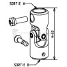 Genouillère acier  Hexa 10 femelle / Hexa 10 femelle - Blanc