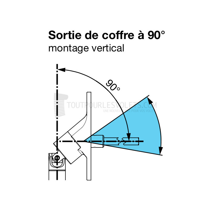 Sortie 90° 85x22 - Entrée Rond ø 14 femelle - Tige Hexa 7 L 480 - Nickelé