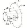 Flasque de guidage pour tube ZF80 diam. 220 mm