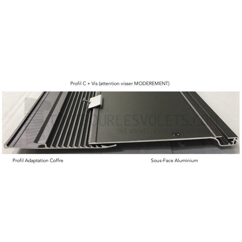 Sous face de coffre en alu - 3000 mm - Gris anthracite RAL 7016