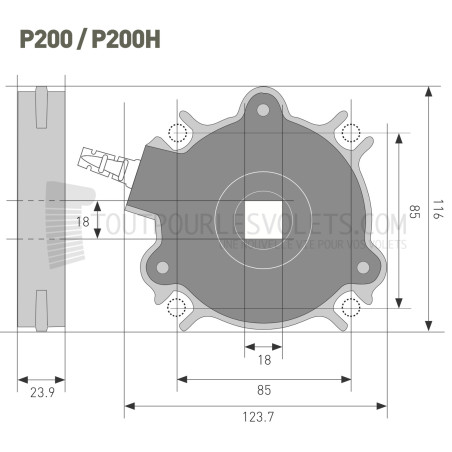 Antichute Gaposa P200 pour porte de garage 137 Nm