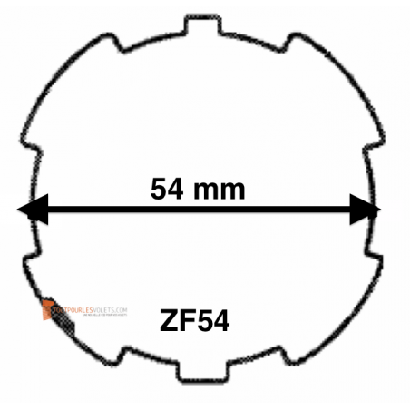 Adaptations moteur Somfy diam. 50 et tube ZF54