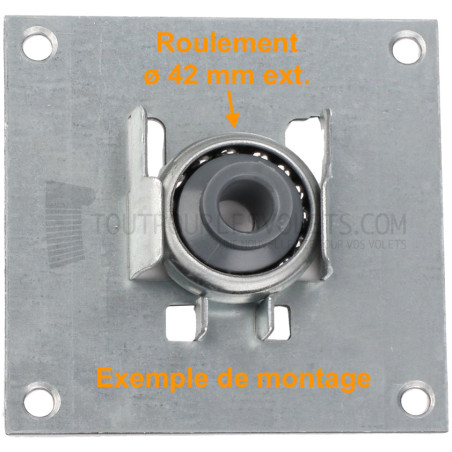 Plaque 100 x 100 pour roulement diam. 42 mm
