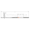 Manivelle alu complète - diam. 13 ext. - Blanc - L1400 mm