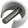 Anneau clippable Blanc pour fixation rapide de manivelle de volet roulant de ∅ 15 mm