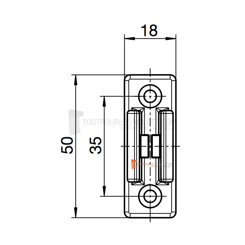 Bloqueur en PVC Gris pour manivelle de volet roulant de ∅ 12 à 17 mm