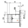 Bloqueur en PVC Noir pour manivelle de volet roulant de ∅ 12 à 17 mm