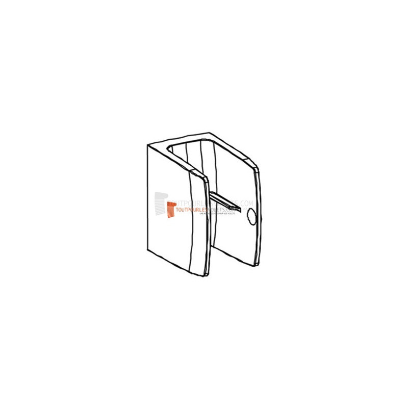 Bloqueur de manivelle de volet roulant + plaque de déport. Coloris Blanc